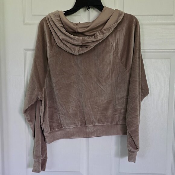 NWT Victoria's Secret L Tan Velvet Lounge hoodie - Picture 2 of 4